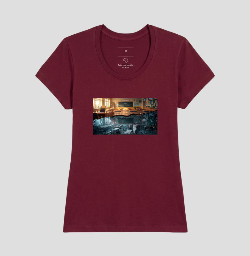 Camiseta Unissex Algodão Sala de Aula Mundo Invertido - Imagem 19