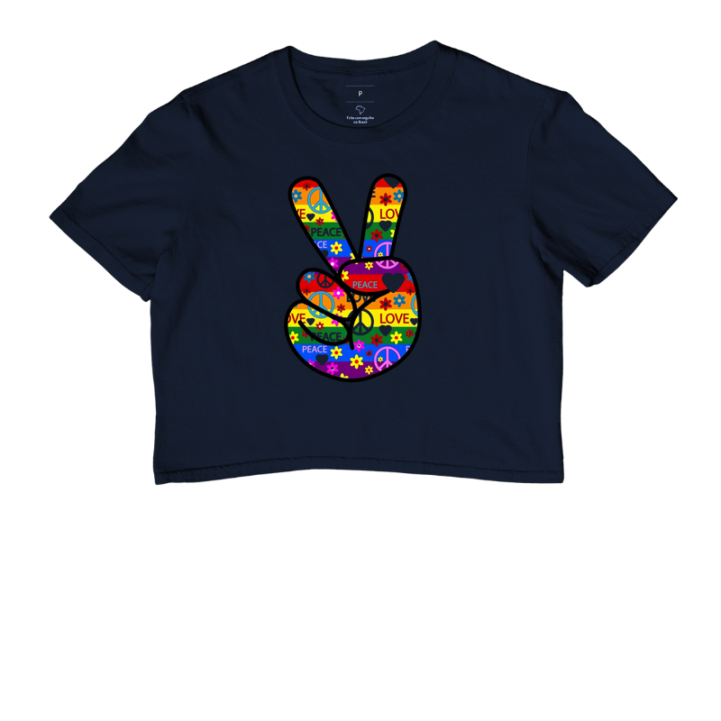 Camiseta Paz e Amor Retro - Imagem 4