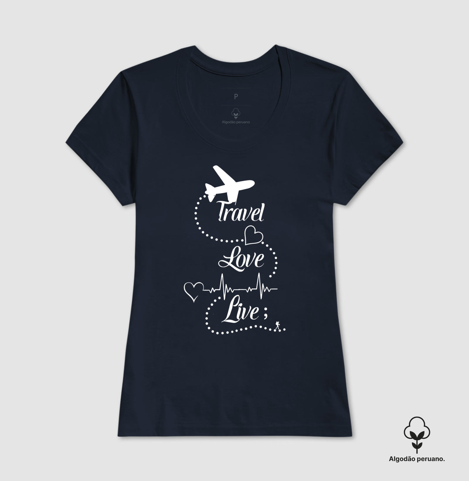Camiseta Travel Love Live – Estampa de Viagem | Excursionista - Imagem 4