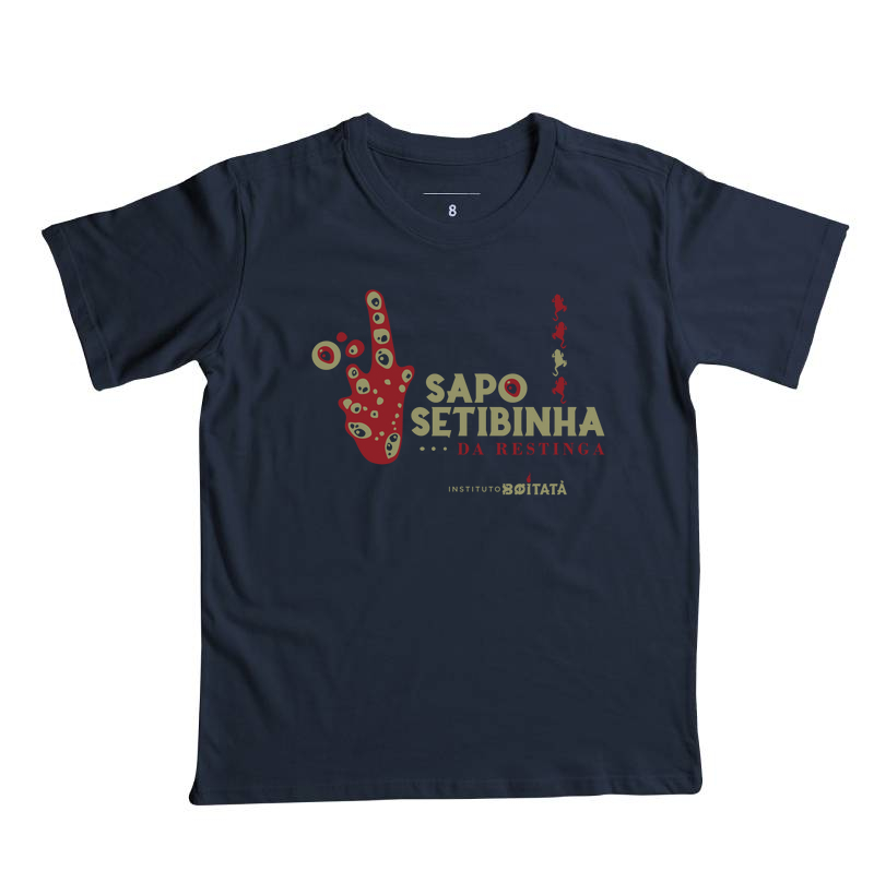 Sapo Setibinha Infantil - Logo em Vermelho e Dourado - Camiseta Infantil