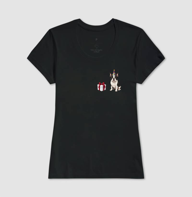 Bulldog (Buldogue) Francês Preto e Branco - Aniversário - Imagem 3