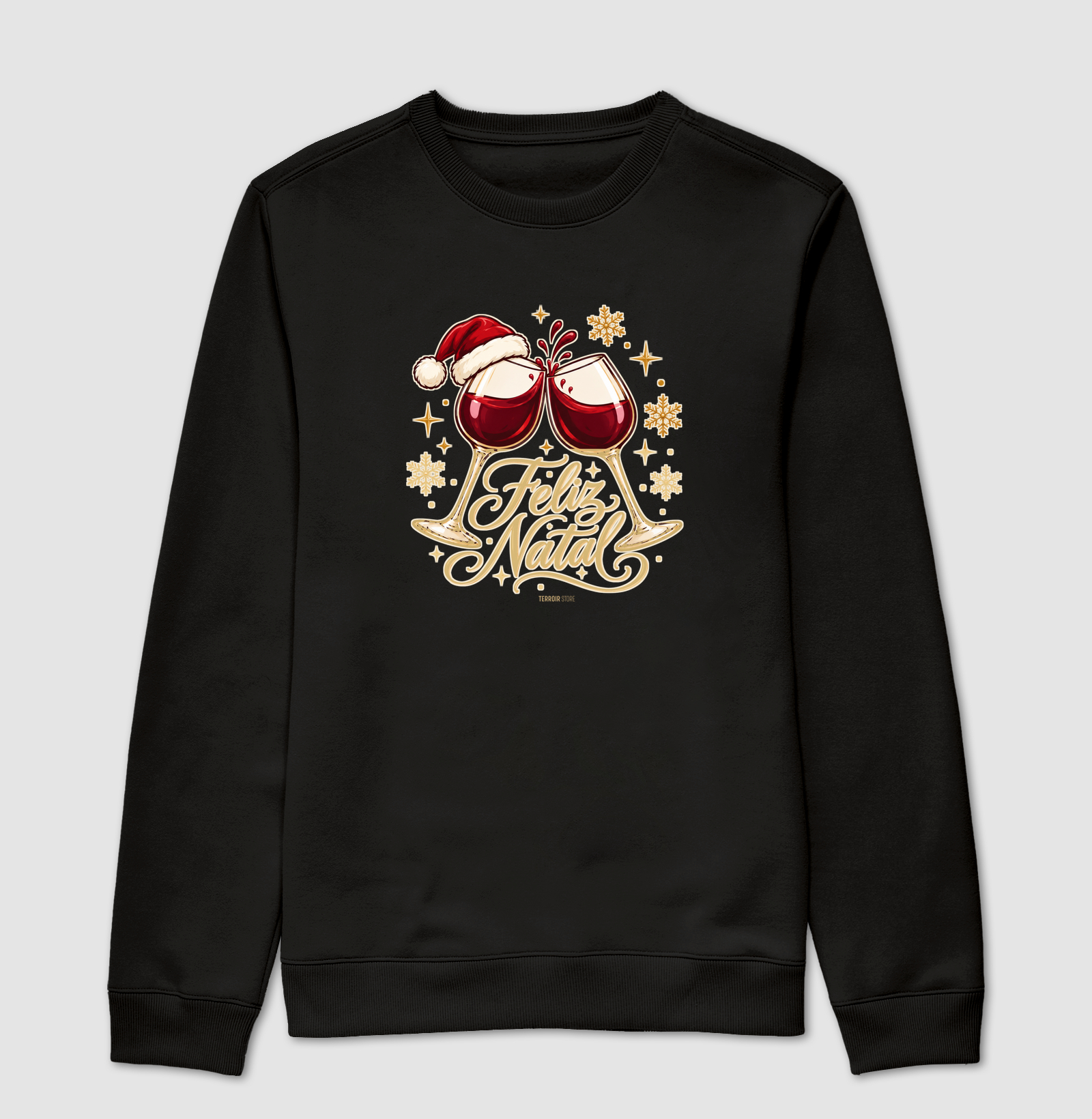 Suéter Moletom Feliz Natal – Brinde de Taças de Vinho - Imagem 4