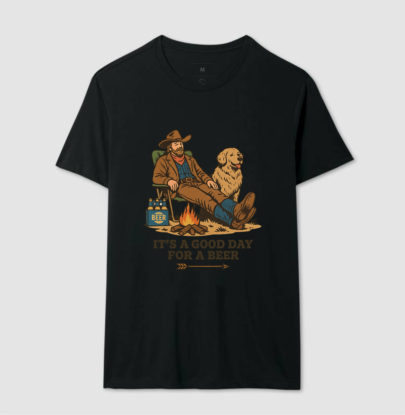 Camiseta Country Masculina – Good Day for a Beer Classic