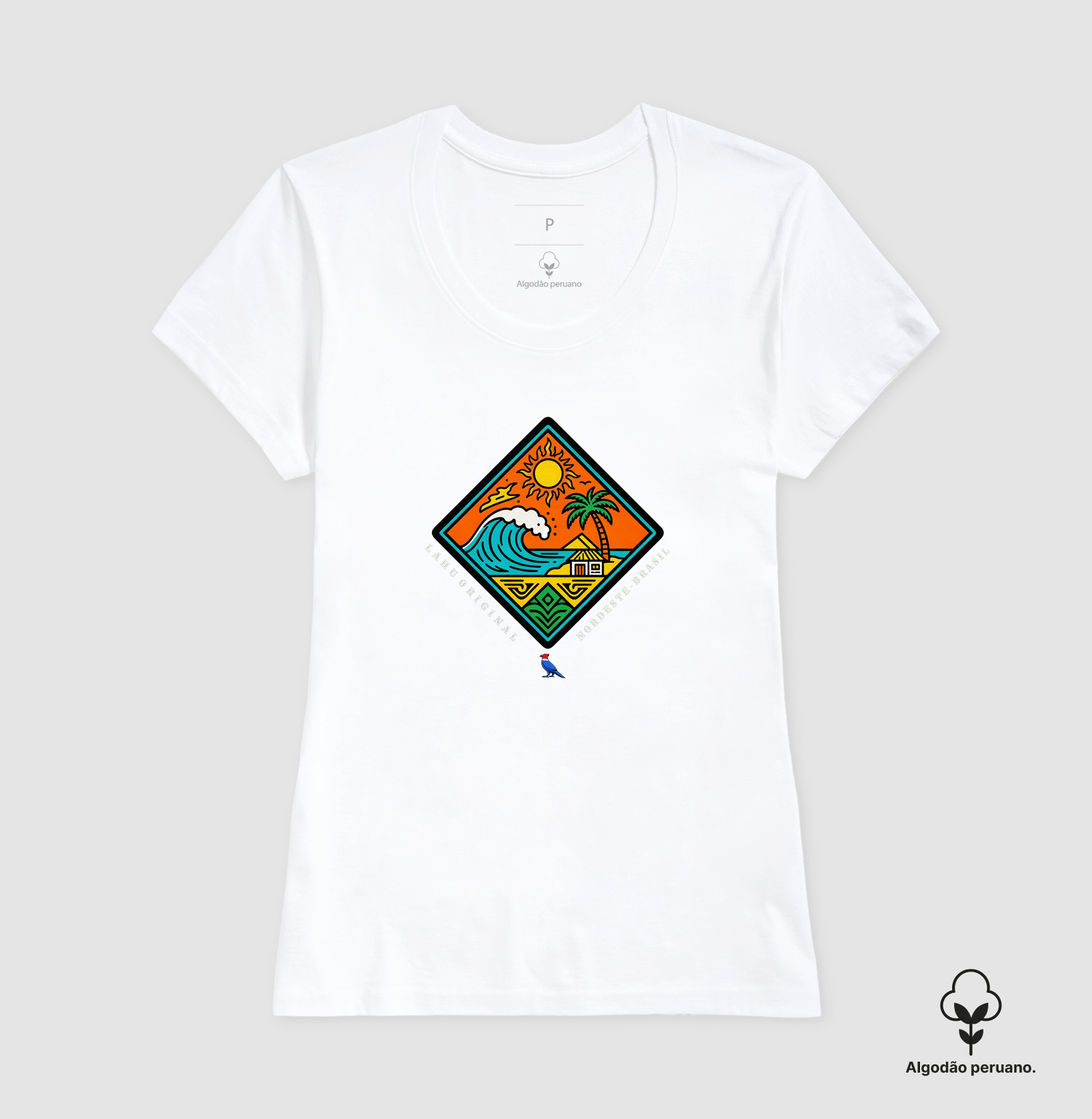 “Sinta o sol, o mar e a alma do Nordeste com a estampa Lahu Original. Cores vibrantes, energia tropical e autenticidade brasileira — feita para quem vive o verão o ano inteiro.” - Imagem 8