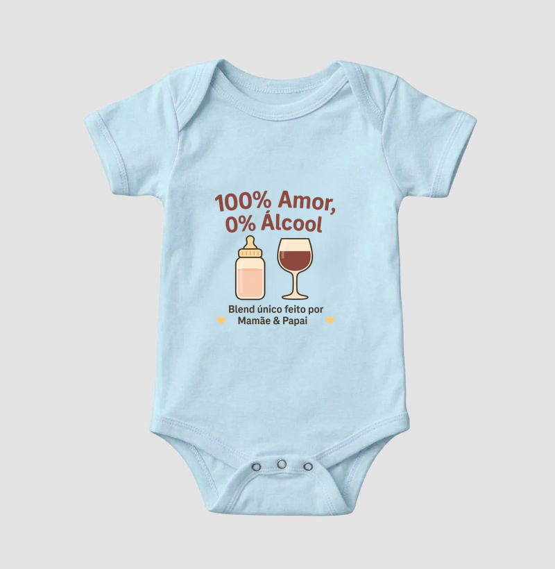 Body Infantil 100% Amor, 0% Alcool - Imagem 5