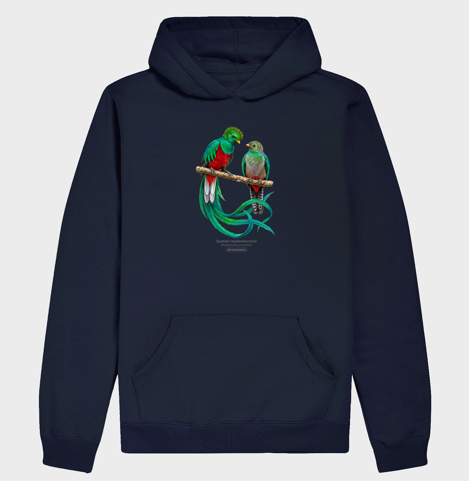 Traços Alados - Quetzal-resplandescente - Moletom Hoddie - Imagem 6