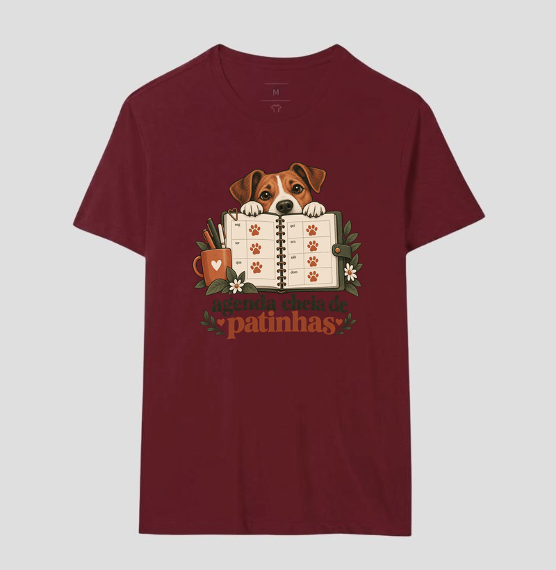 Camiseta Cachorro Rotina "agenda cheia de patinhas" | Pelo & Pano - Imagem 18