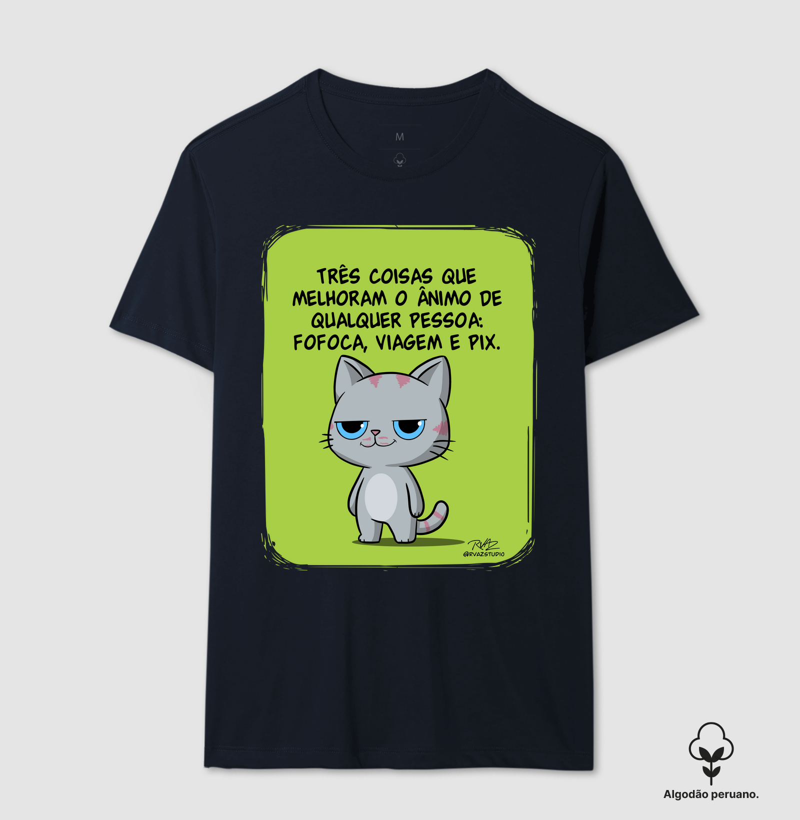 Camiseta Gato Sincero Fofoca Viagem e Pix - Imagem 7
