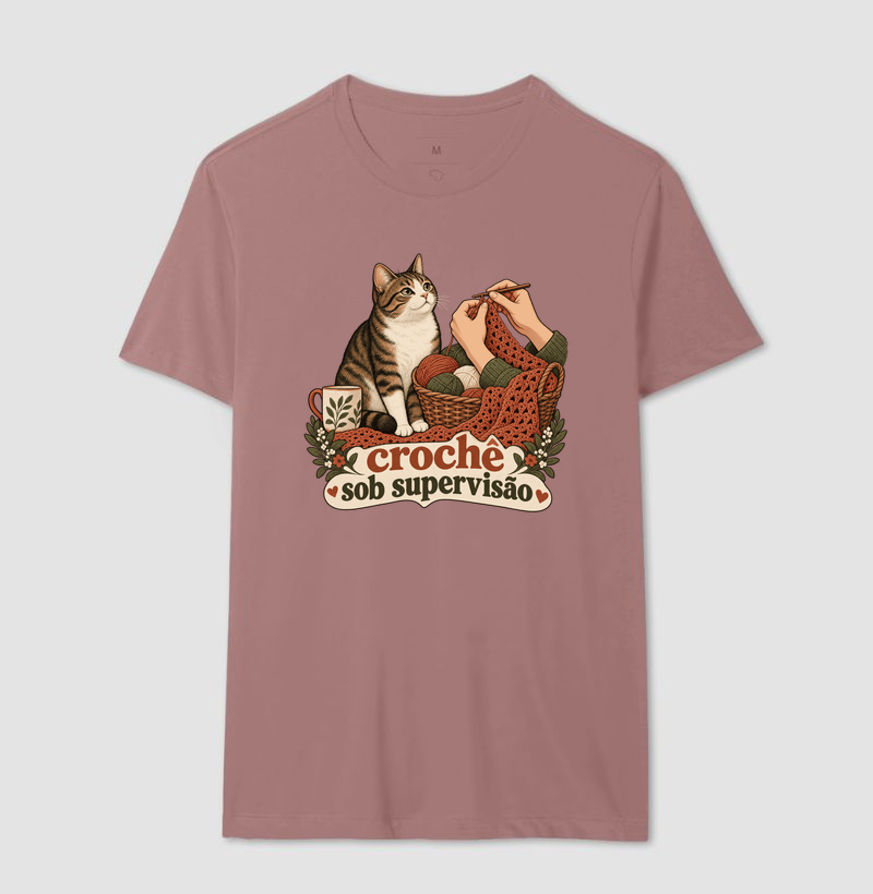 Camiseta Gato Crochê "crochê sob supervisão" | Pelo & Pano - Imagem 16