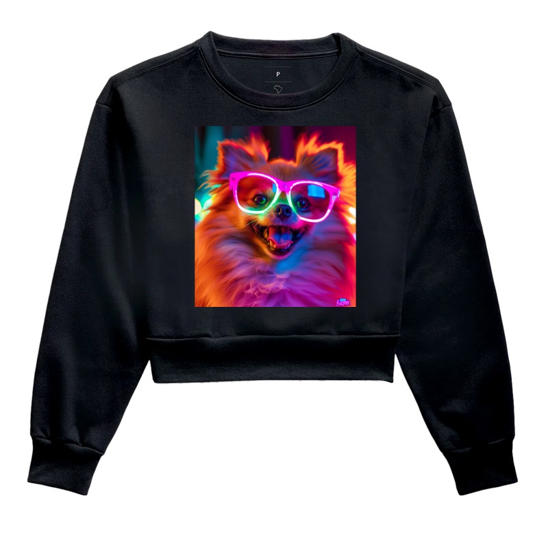 Moletom Cropped - Oculos Neon