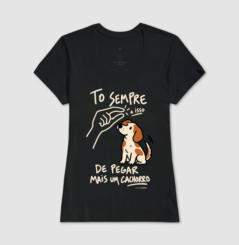Camiseta Tô Sempre a Isso de Pegar Mais um Cachorro - Imagem 3