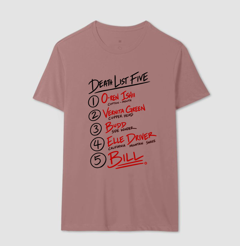 Camiseta Kill Bill – Death List Five - Imagem 8