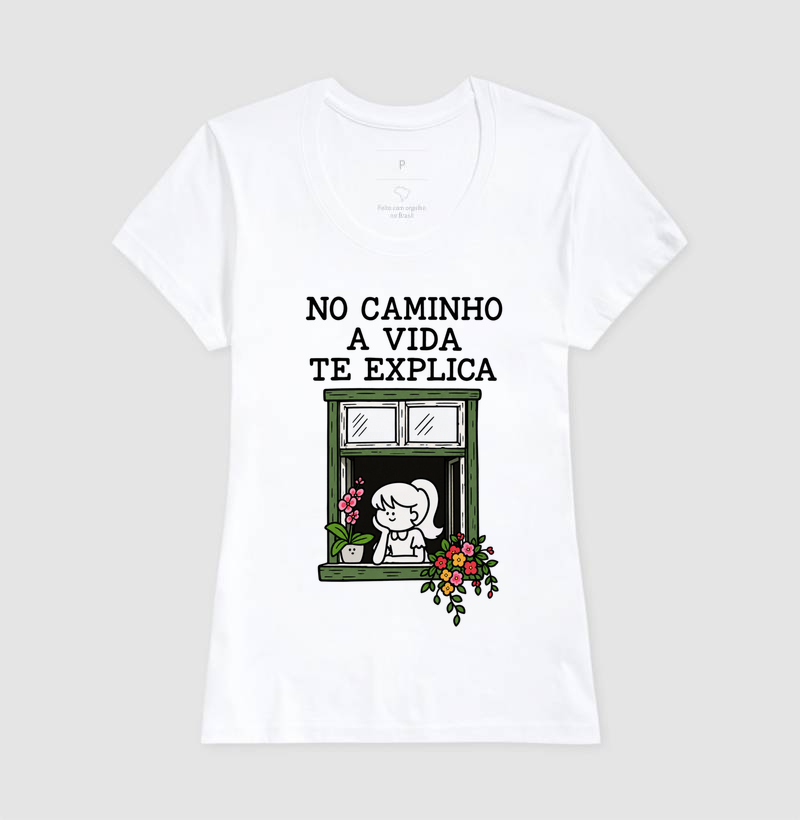 Camiseta No Caminho a Vida Te Explica (estampa G) - Imagem 5