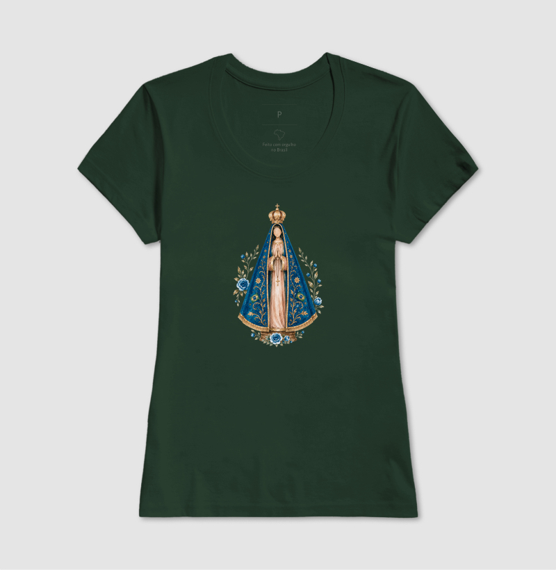 Tshirt N. Sra Aparecida Aquarela - Imagem 9