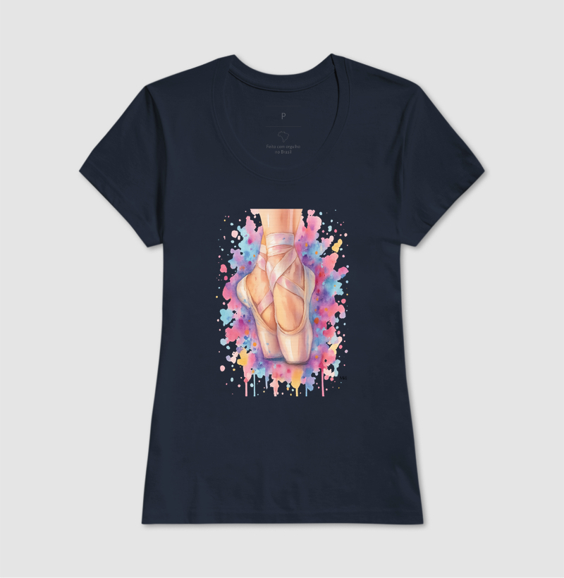 Camiseta Algodão Premium - Bailarina Aquarela  - Imagem 7