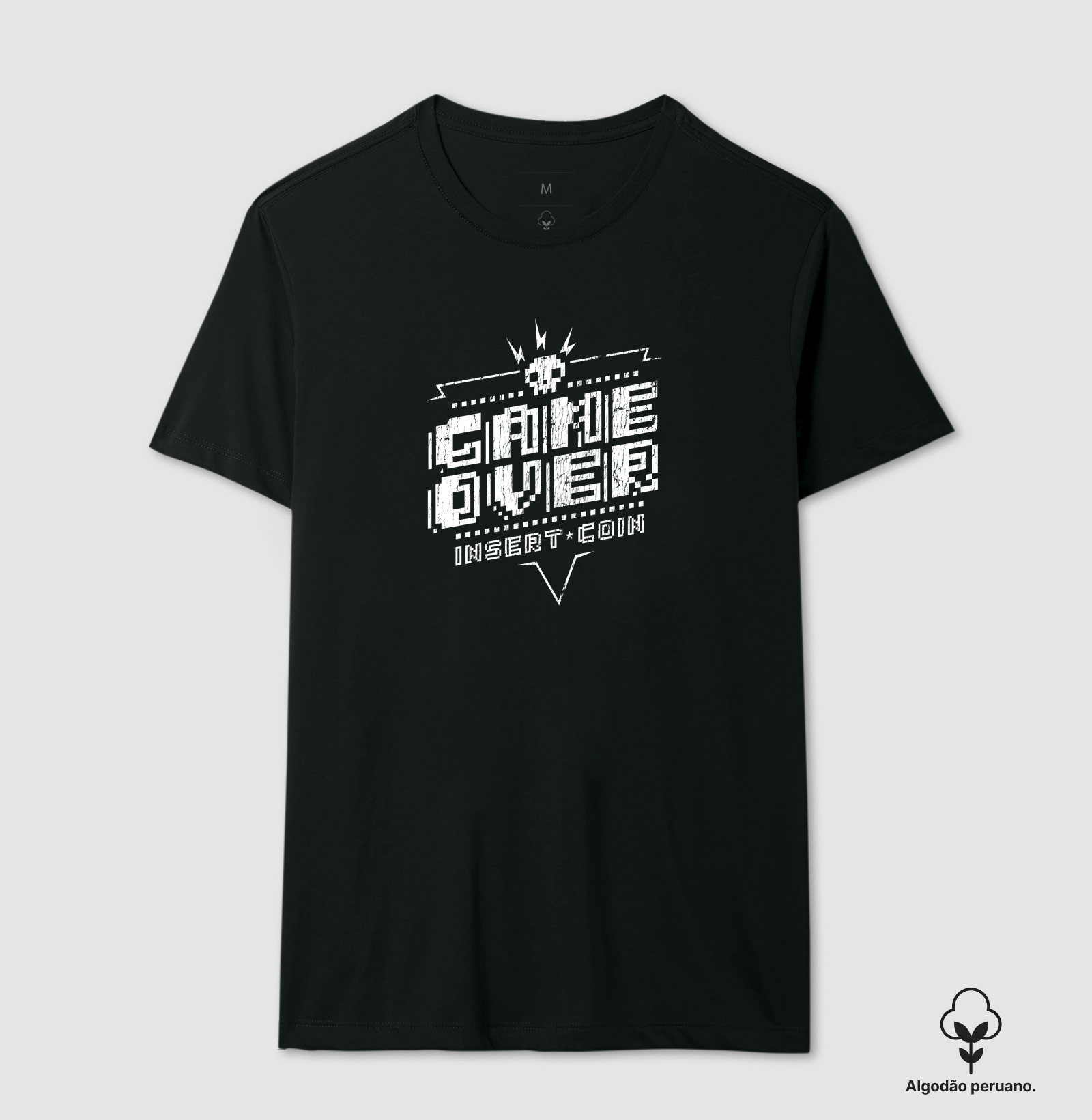 Camiseta Algodão Peruano Game Over - Imagem 2