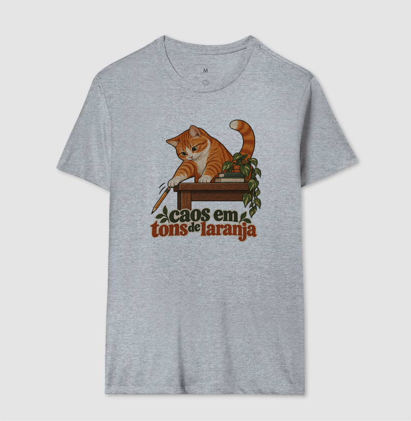 Camiseta Gato Laranja "caos em tons de laranja" | Pelo & Pano - Imagem 8