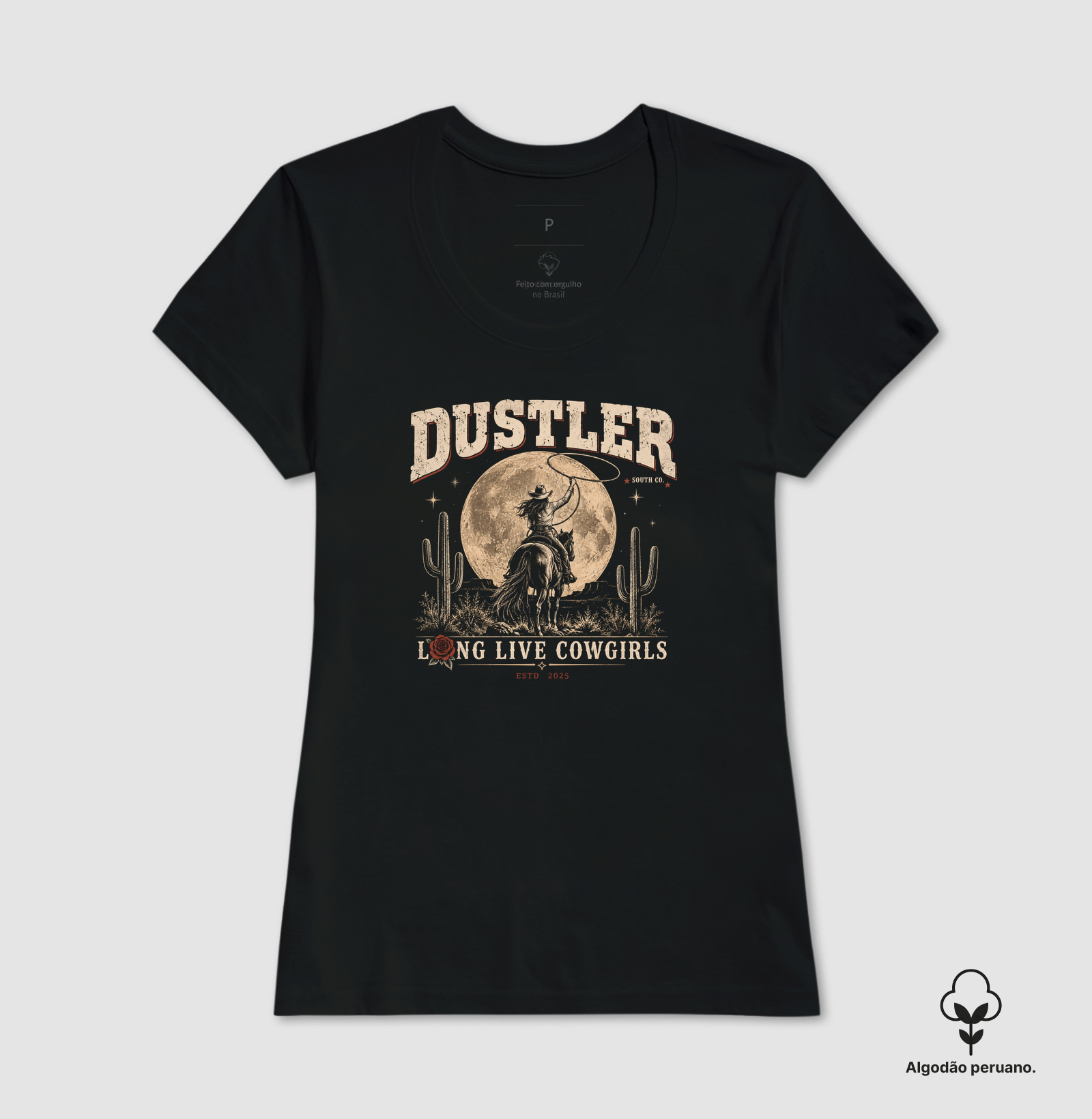 Baby Look Country Feminina Long Live Cowgirls Dustler South Co. - Imagem 2