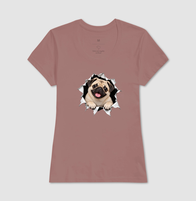 Pug Saindo da Camiseta - Imagem 17
