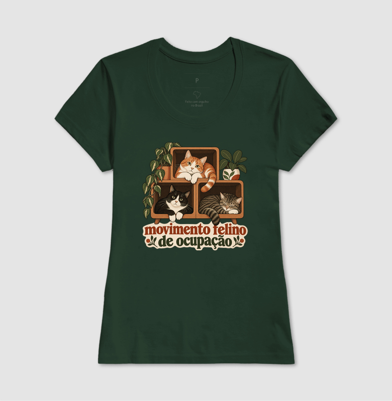 Camiseta Vários Gatos "movimento felino de ocupação" | Pelo & Pano - Imagem 13