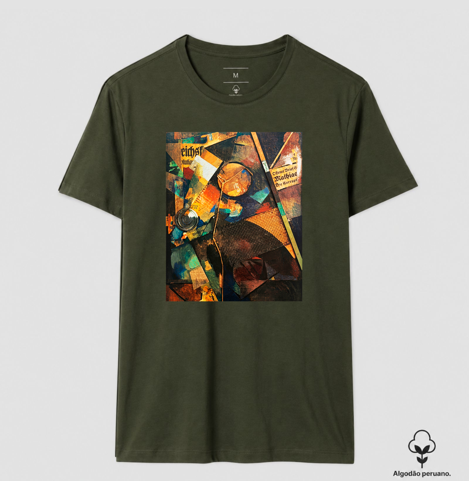 Camiseta Premium Algodão Tanguis Schwitters Pintura Abstrata Merzbild 1920 - Imagem 9