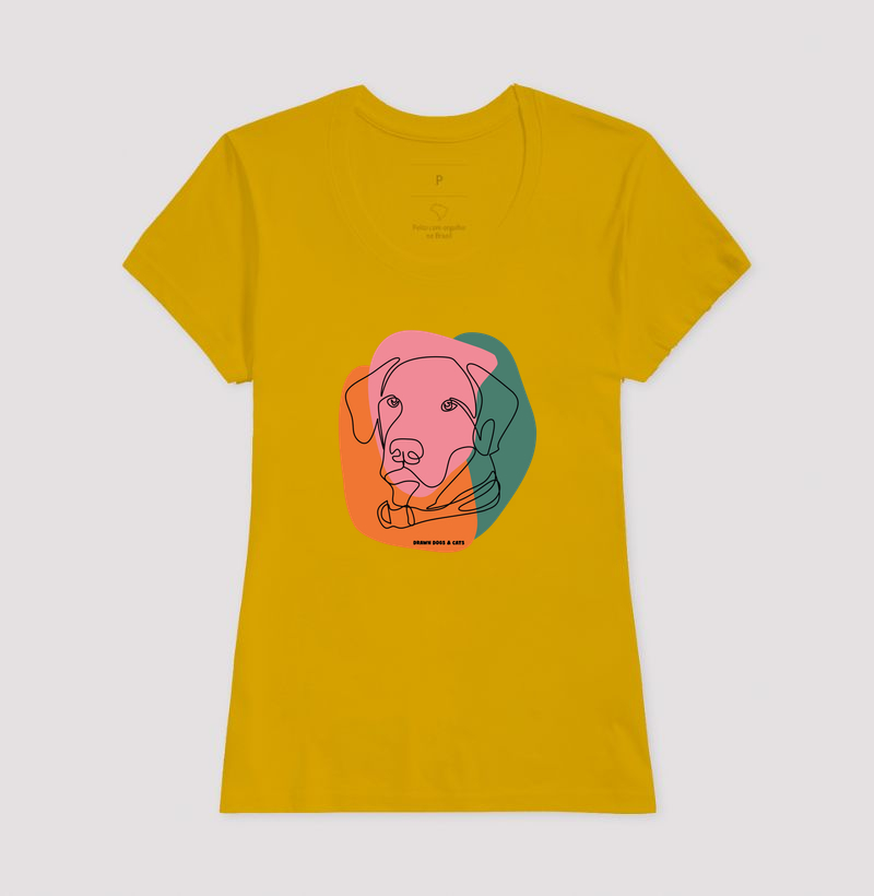 Cachorro de linhas e fundo rosa, verde e laranja - Imagem 16