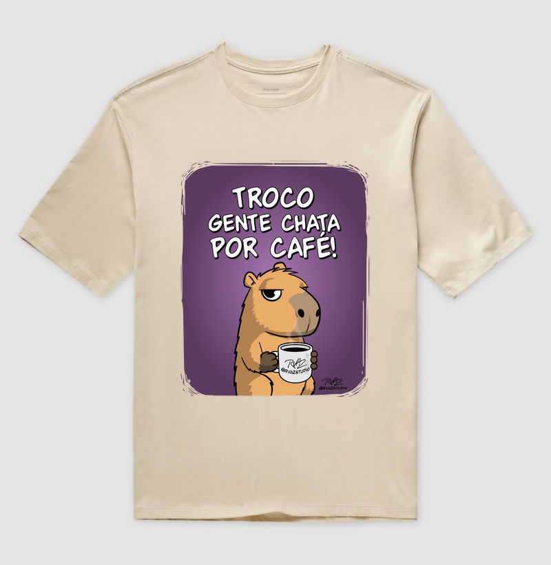 Camiseta Capivara Troco por Café - Imagem 3