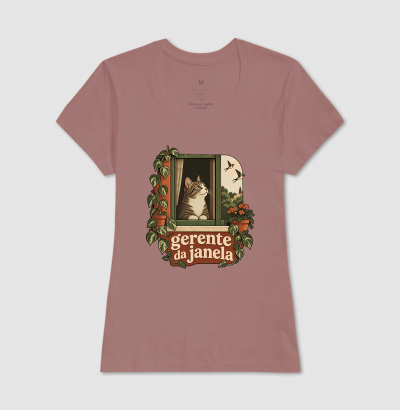 Camiseta Gato Janela "gerente da janela" | Pelo & Pano - Imagem 17
