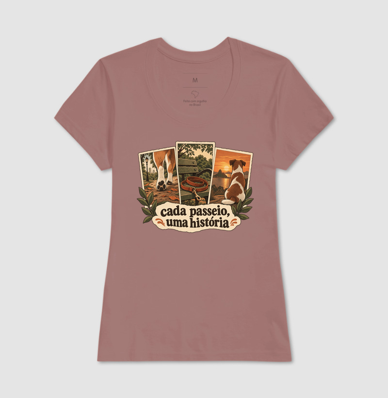Camiseta Cachorro Memórias "cada passeio, uma história" | Pelo & Pano - Imagem 17