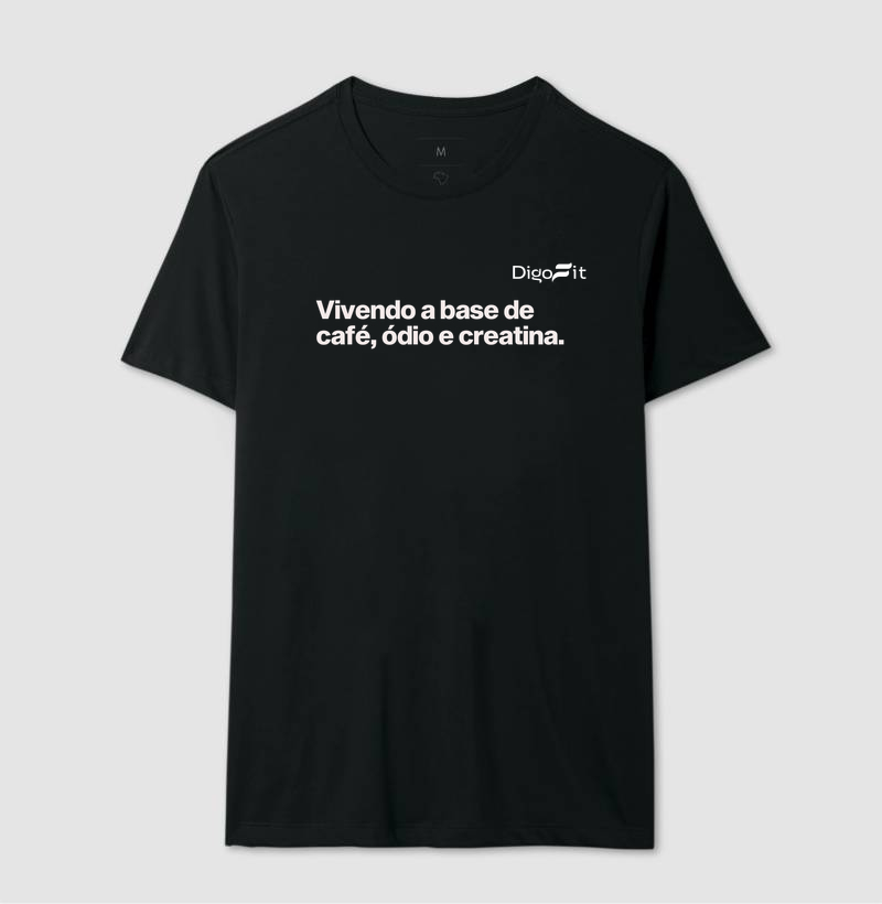 CAMISETA ACADEMIA CAFÉ ÓDIO E CREATINA - Imagem 2