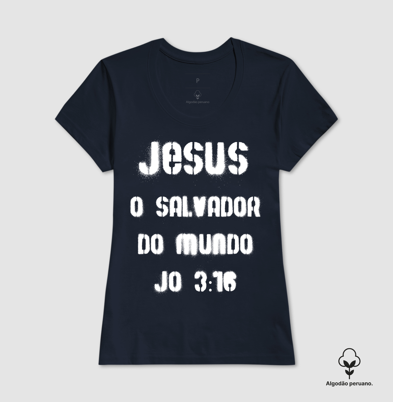 Camiseta Algodão Peruano Cristã O Salvador do Mundo - Imagem 9