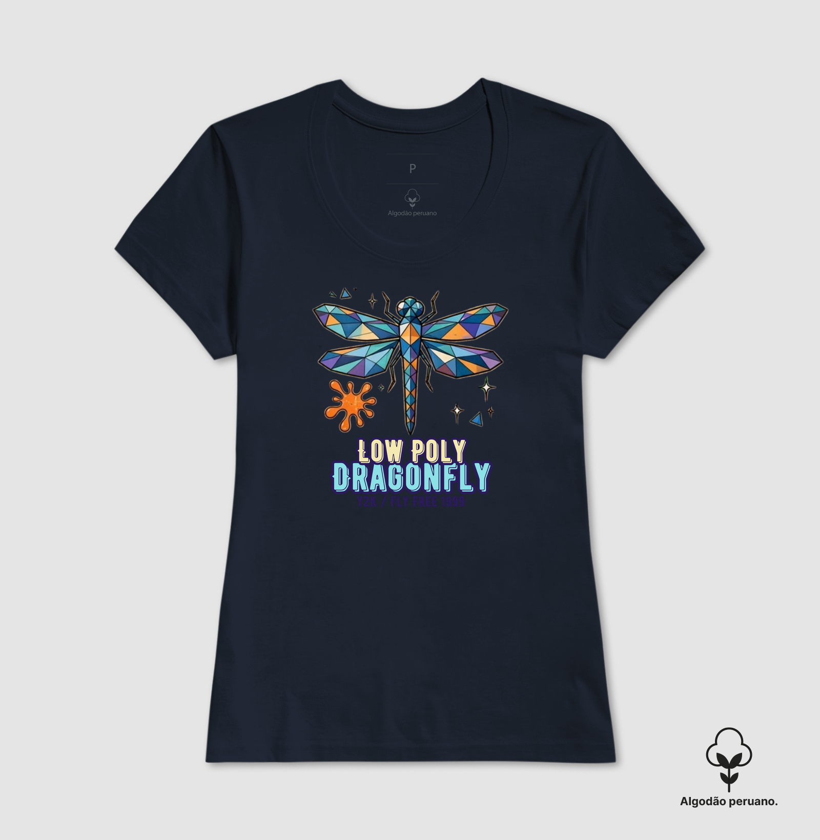 Camiseta Y2K Low Poly Dragonfly - Imagem 3