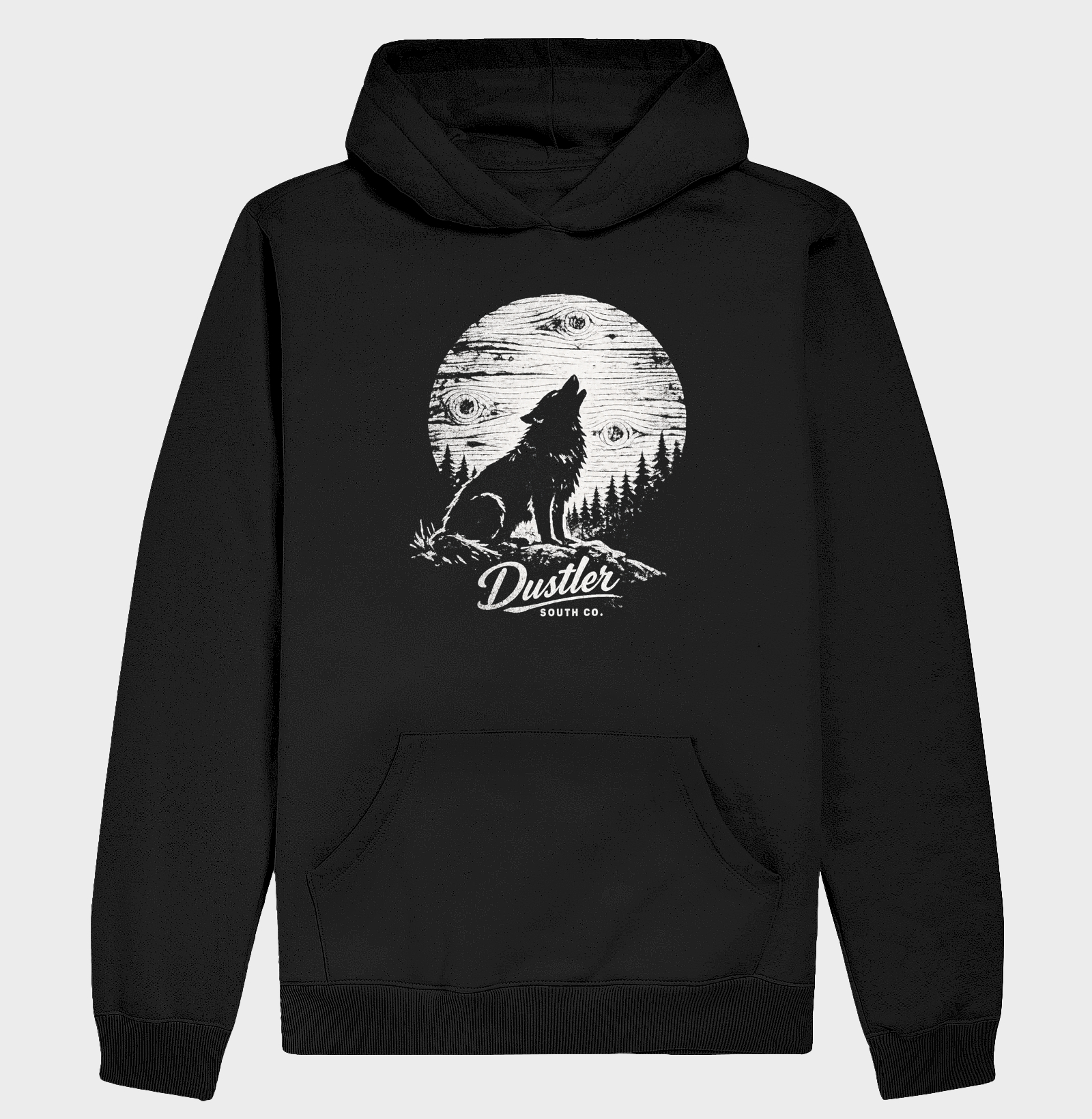 Moletom Hoodie Country Unissex Dustler Lone Wolf – Howling Moon | Western Night