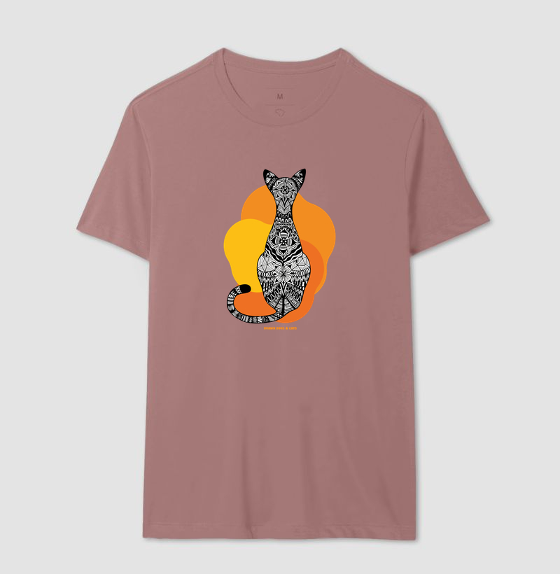 Gata de costas e fundo laranja e amarelo - Imagem 15
