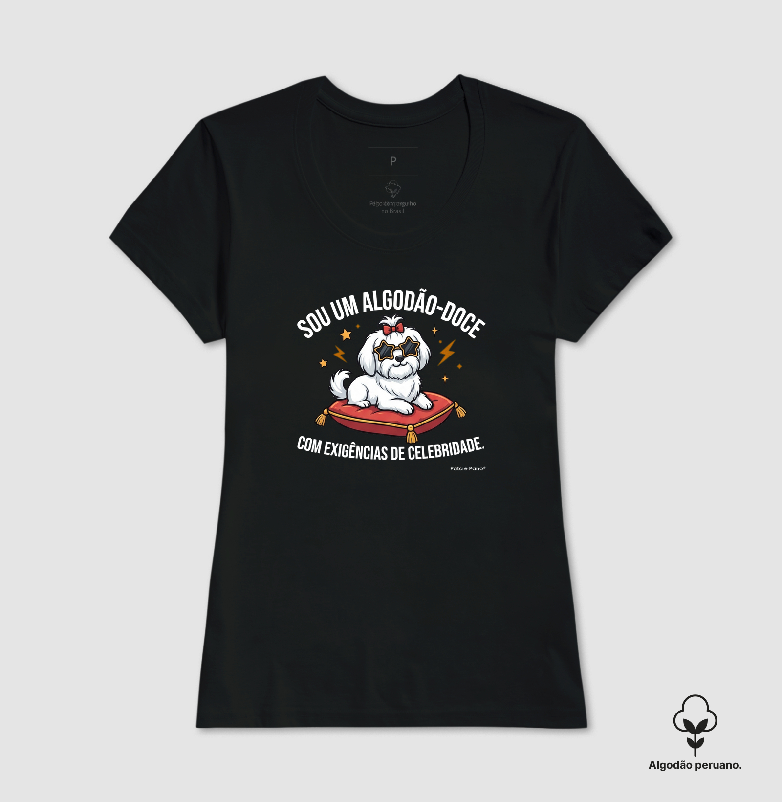 CAMISETA ALGODÃO PERUANO MALTÊS ALGODÃO-DOCE - Imagem 3