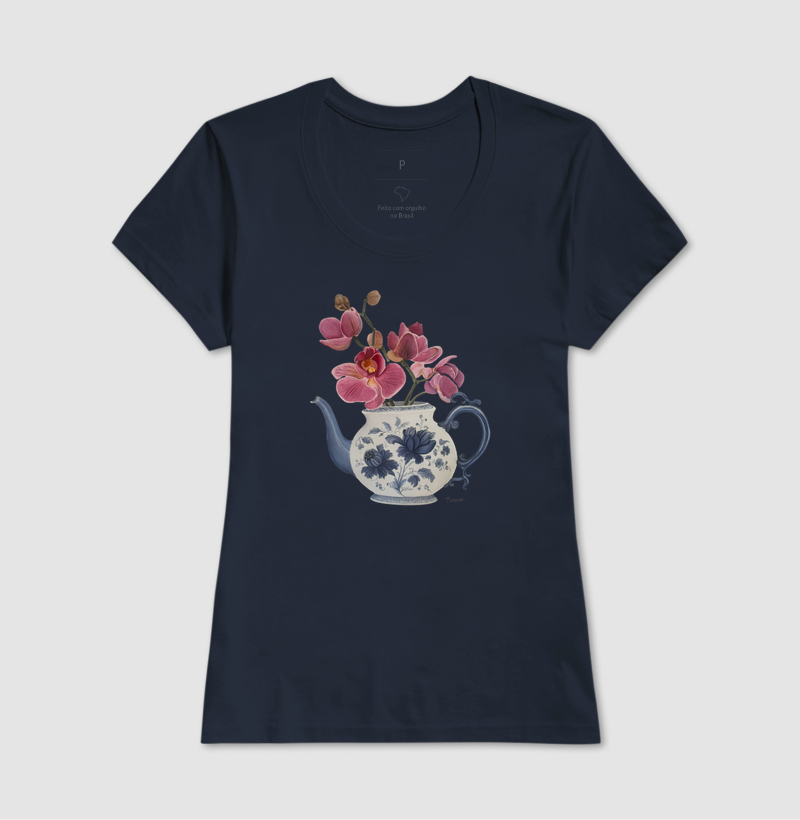 Camiseta Vaso Floral com Orquideas TAANA - Imagem 7