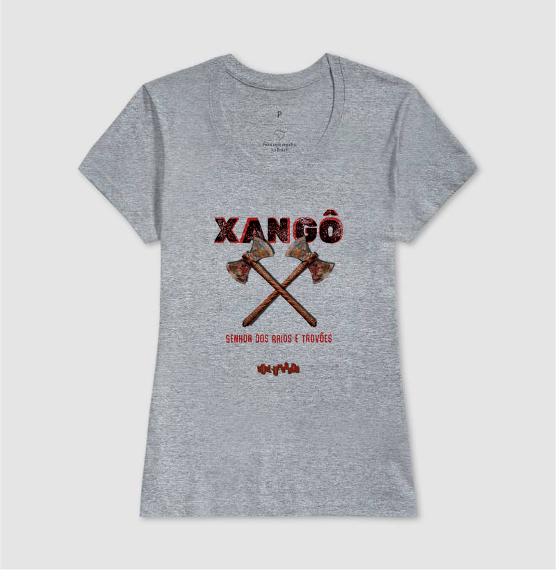 camiseta XANGÔ senhor dos raios e trovões feminina - Imagem 3