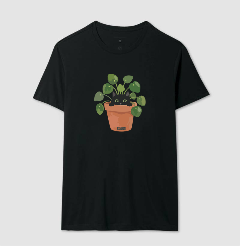 Gato preto dentro do vaso de planta - Imagem 3