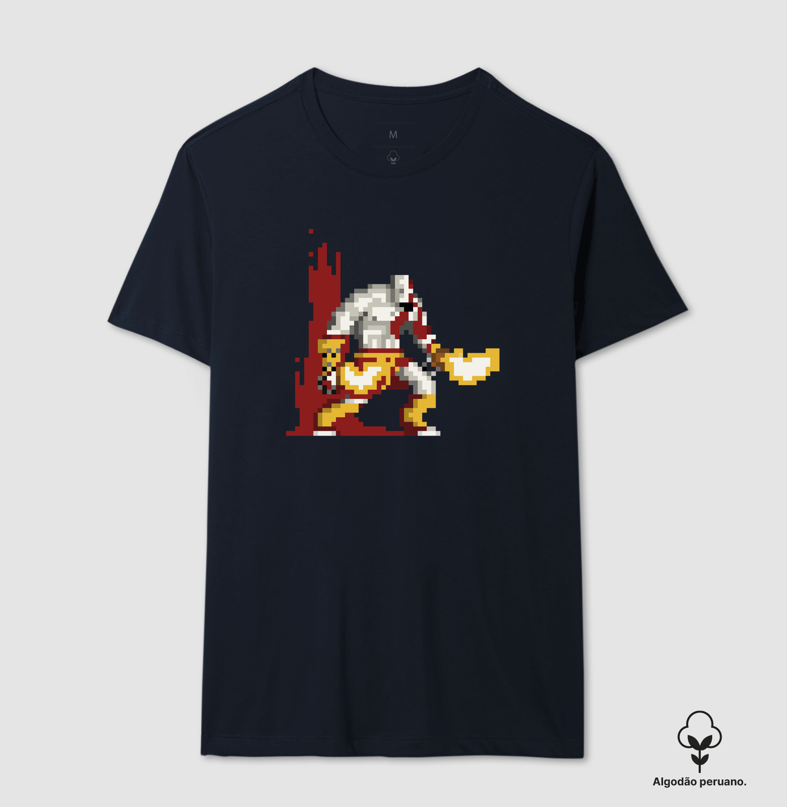 Camiseta Algodão Peruano Deus Grego Pixelado - Imagem 7