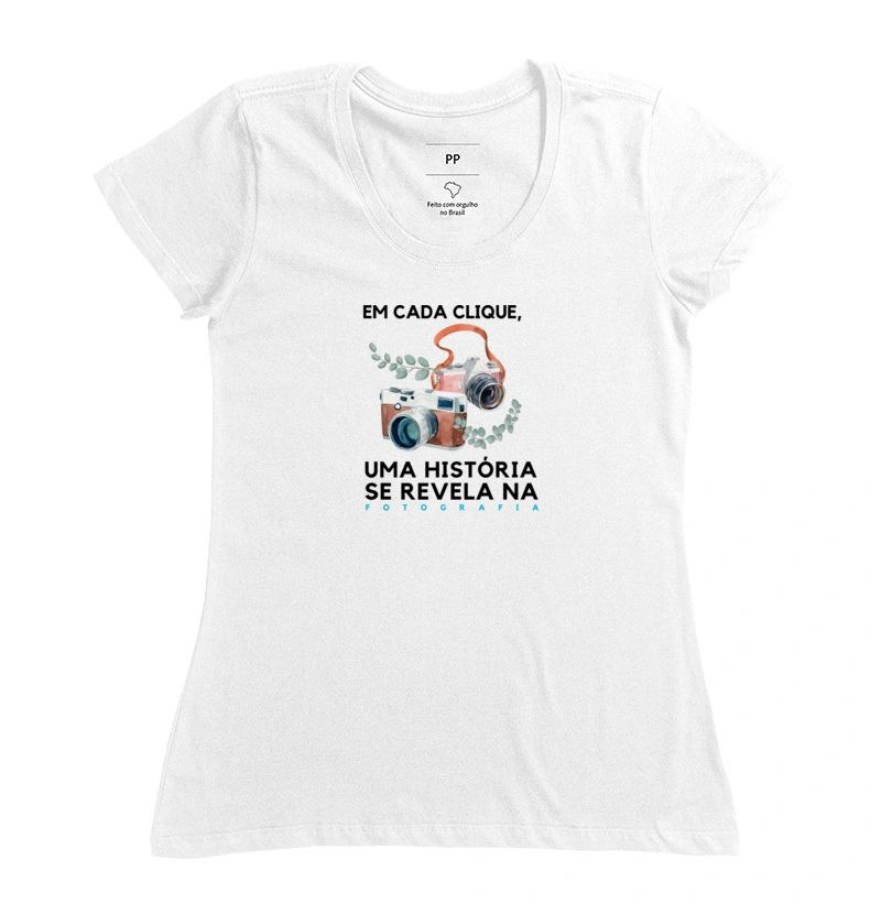 Camiseta feminina em cada clique - Imagem 3