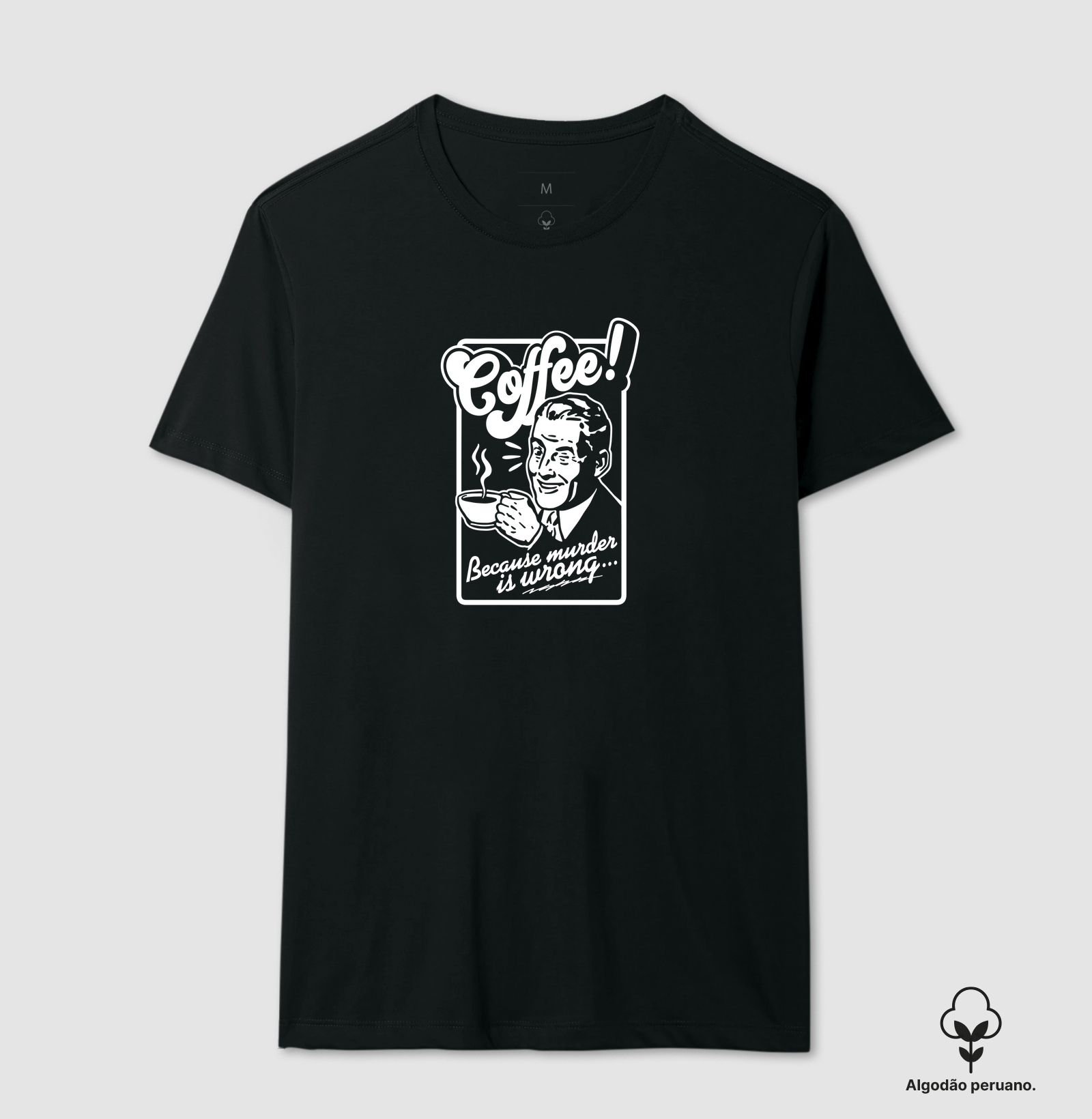 Camiseta Algodão Peruano Coffee Homem - Imagem 2