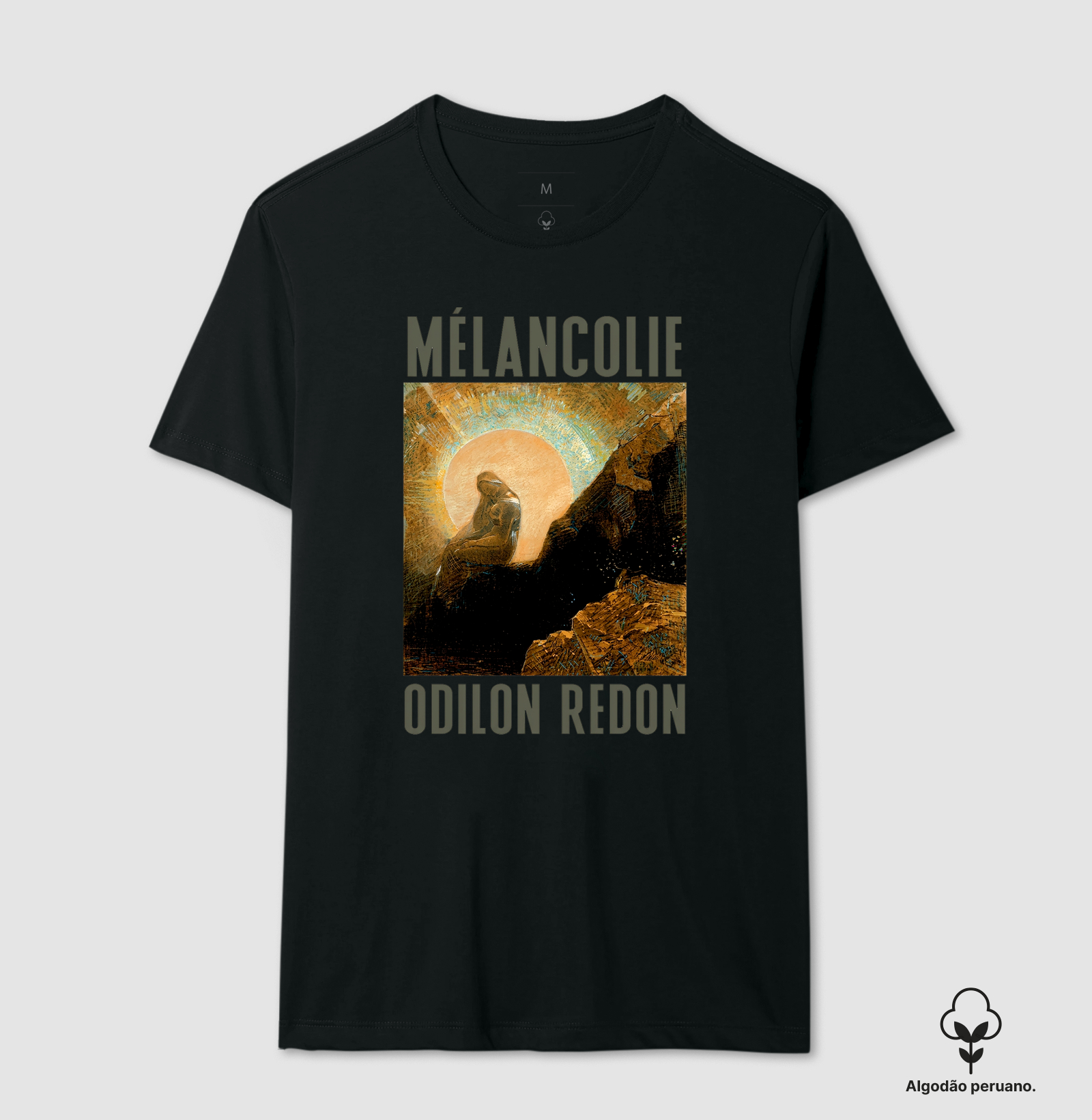 Camiseta Odilon Redon Mélancolie Algodão Peruano Tanguis - Imagem 9