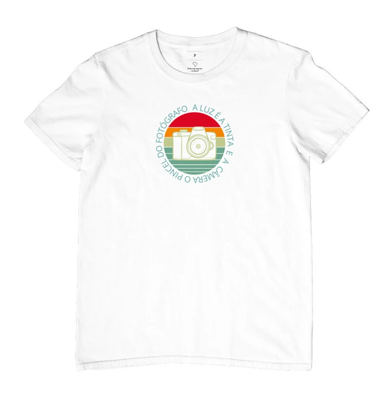 Camiseta masculina a luz é a tinta - Imagem 3