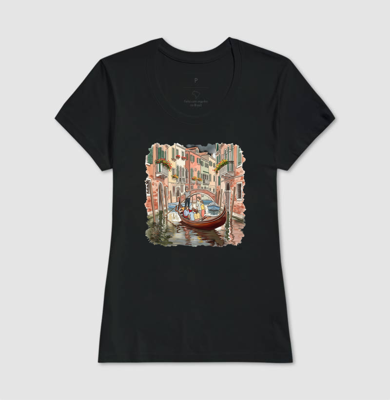 Camiseta Algodão Premium - Passeio de Gôndola  - Imagem 3