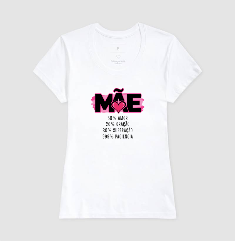 Camiseta Feminina Acinturada 100% Mãe - Imagem 3