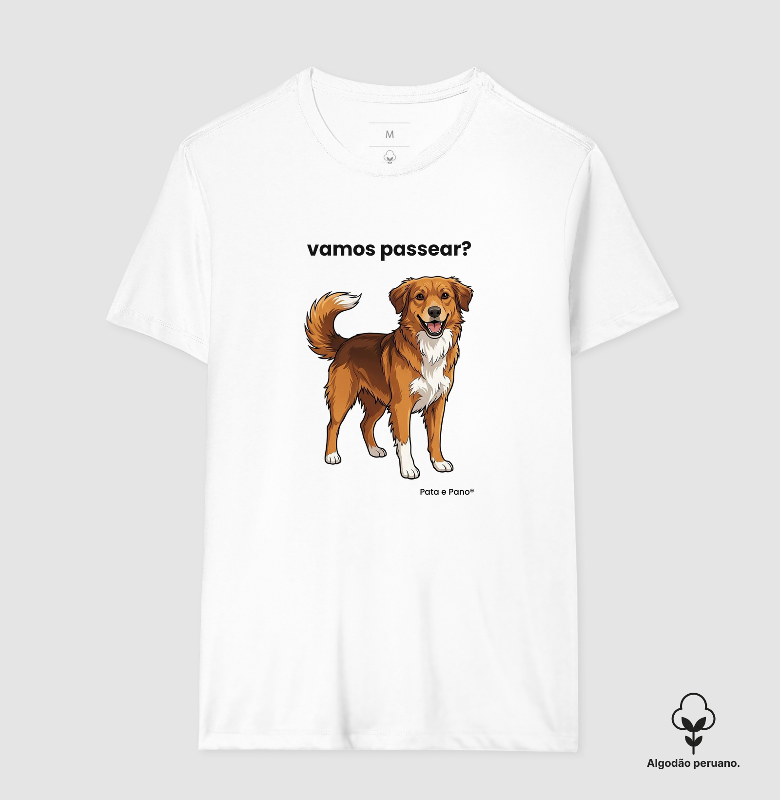 CAMISETA ALGODÃO PERUANO NOSSO MASCOTE PASSEAR - Imagem 4