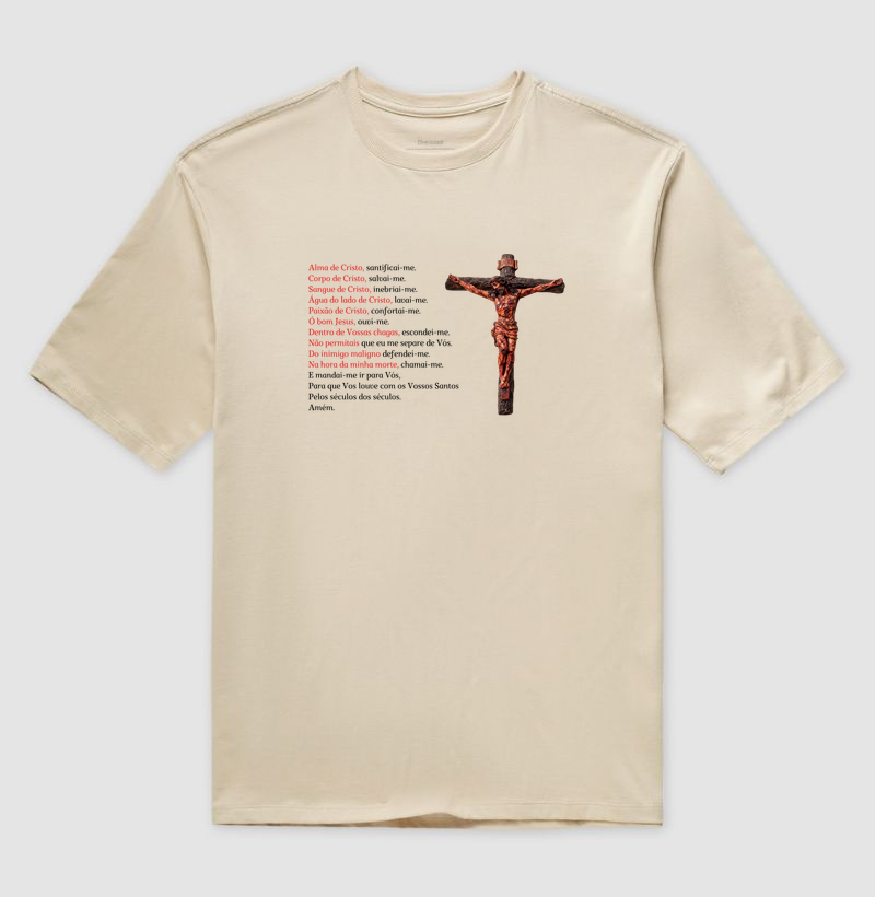 Camiseta Oversized Oração Alma de Cristo - Imagem 3