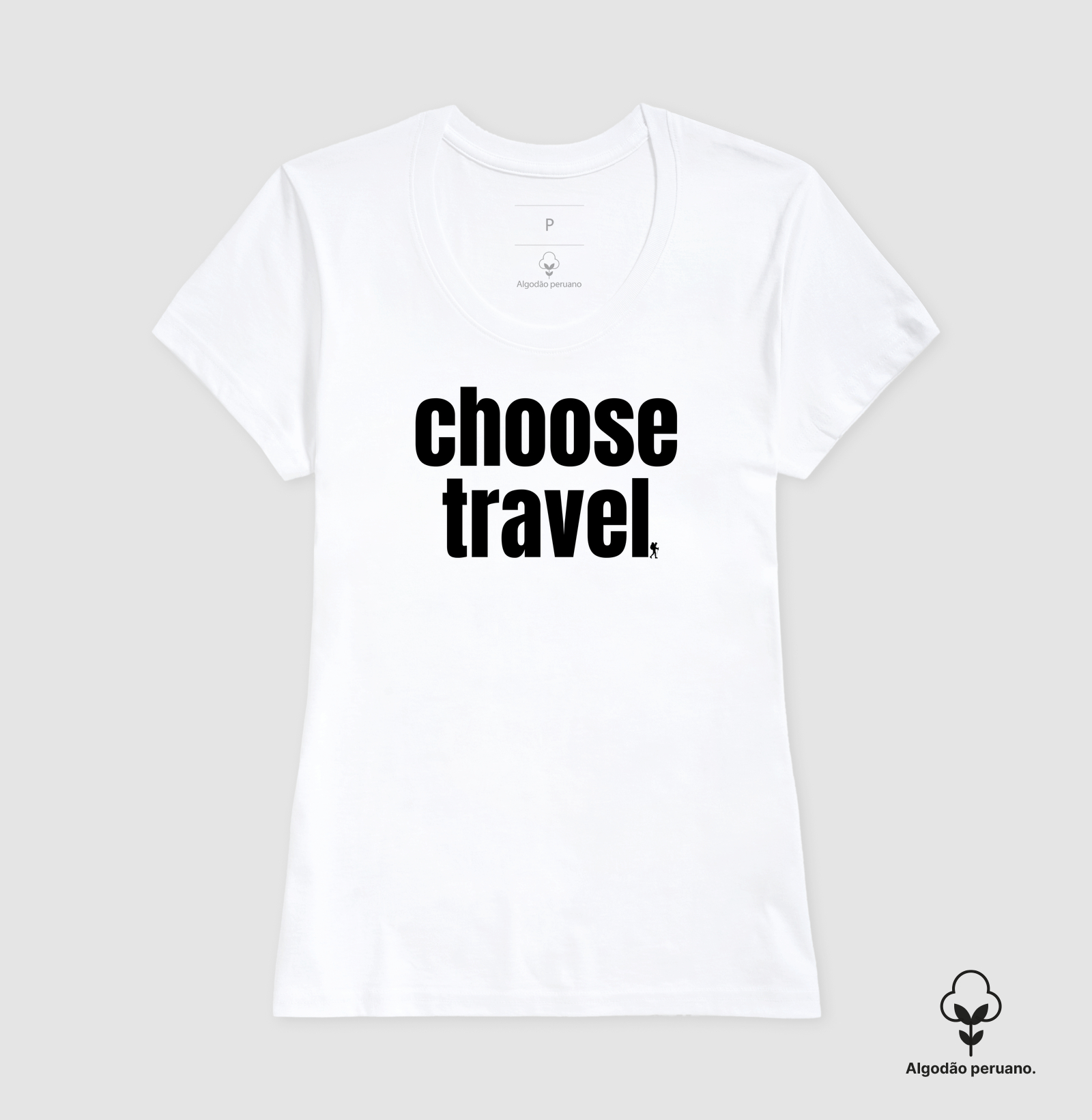 Camiseta Choose Travel | Frase Viagem Bold Minimalista | Colecao Viciados em Viagem - Imagem 5