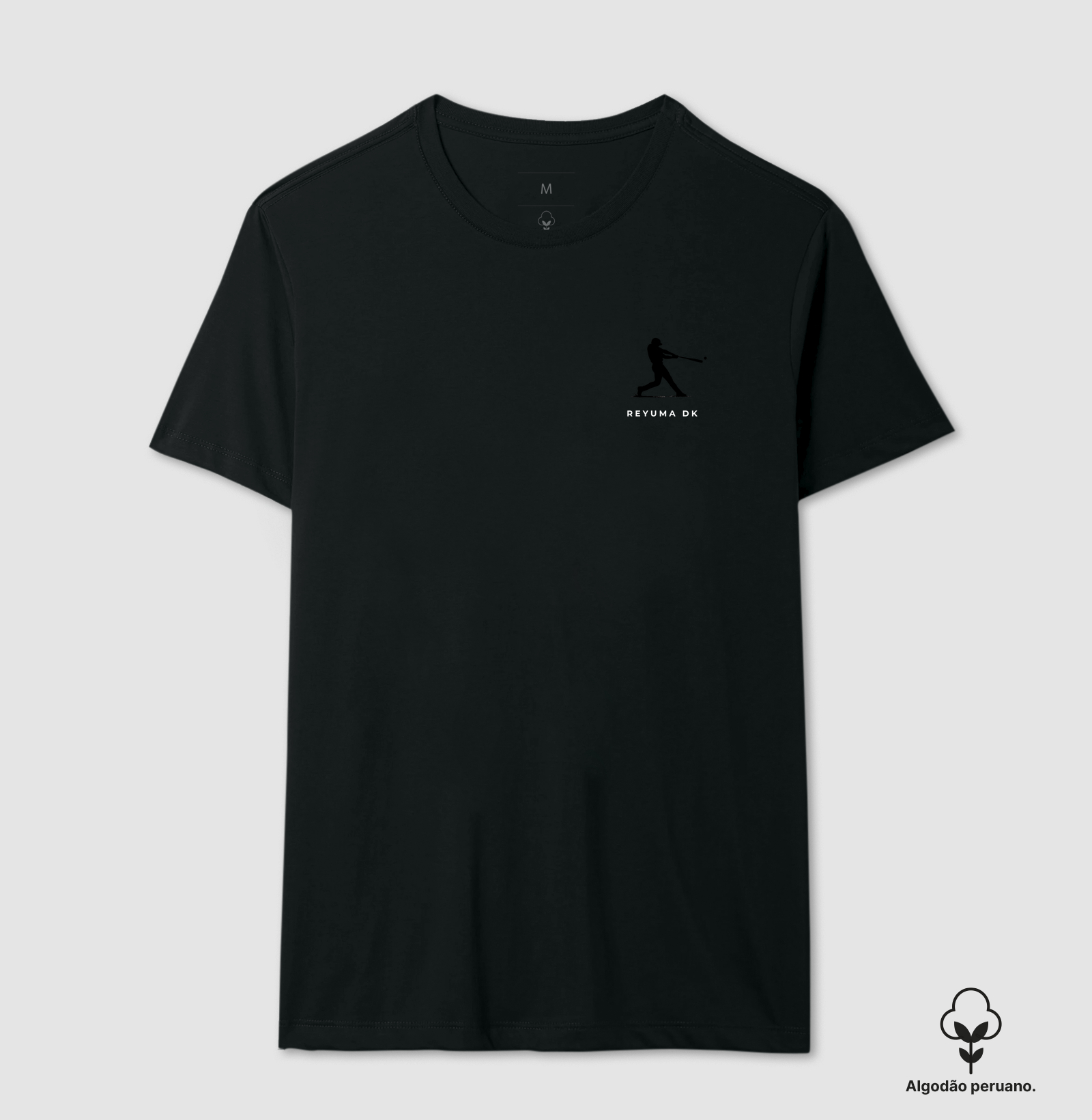 Camiseta Masculina, Feminina, Babylook e Unissex de Algodão Peruano Baseball "Bating minimalista" - Imagem 6