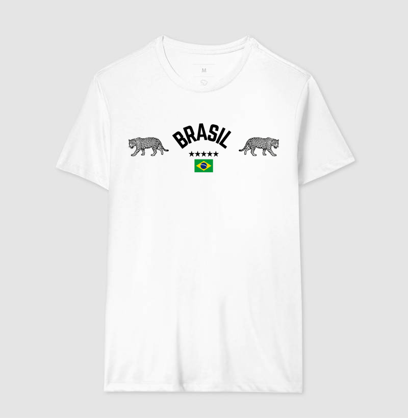 Camiseta Masculina Brasil Estrelas e Onças - Imagem 5